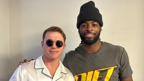 Canelo Alvarez and Najee Harris, running back of the Pittsburgh Steelers