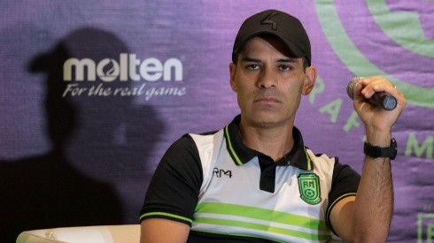 Rafael Márquez durante una conferencia de prensa.