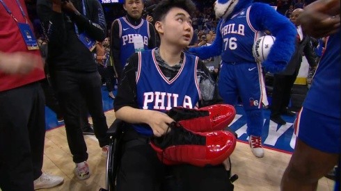 Why did James Harden give his shoes to a boy after Game 4 against Celtics?