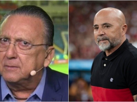 Galvão Bueno enlouquece com derrota do Flamengo e revela papo com Braz sobre Sampaoli