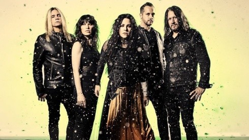 A banda Evanescence em cartaz promocional da nova turnê