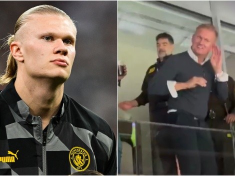 Why was Erling Haaland's father expelled from Santiago Bernabeu during UEFA Champions League clash?