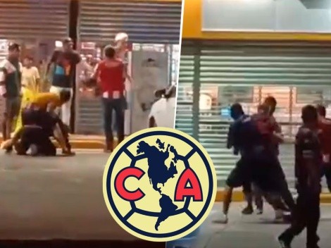 VIDEO: Aficionados del América reciben BRUTAL GOLPIZA por aficionados del Atlético de San Luis