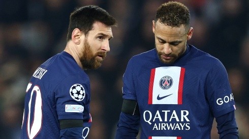 Lionel Messi and Neymar of PSG