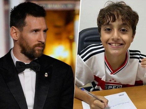 Lionel Messi... Pero el de 9 años, firmó contrato con Sao Paulo