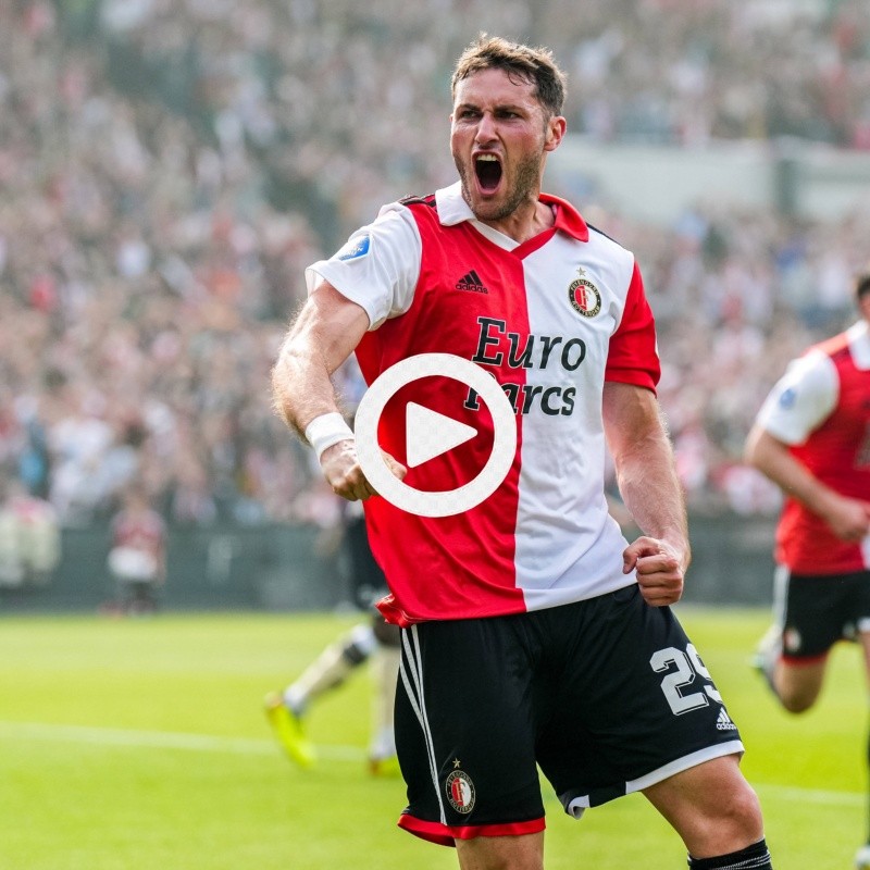 Santi Giménez marca un golazo y Feyenoord ya celebra el título