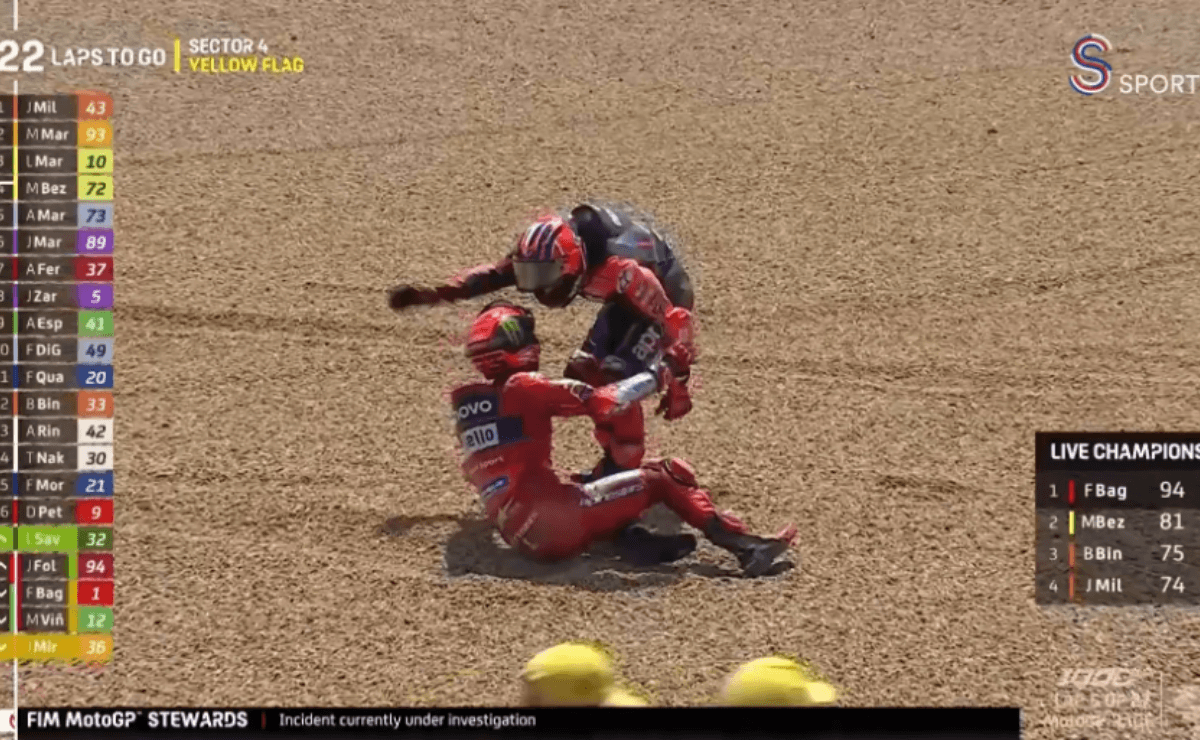 Moto GP: Numa corrida marcada pelo grave acidente de Bagnaia, Miguel  Oliveira é 5.º no triunfo de Espargaró