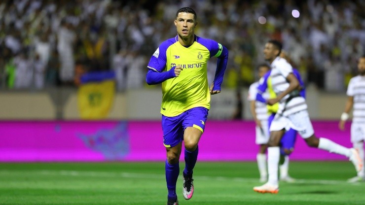 Cristiano Ronaldo en festejo con Al Nassr.