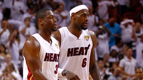 LeBron James y Dwyane Wade cuando jugaban en Miami Heat.