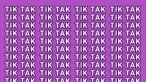 Solo para EXPERTOS EN REDES: encuentra la palabra TIK TOK en 6 segundos