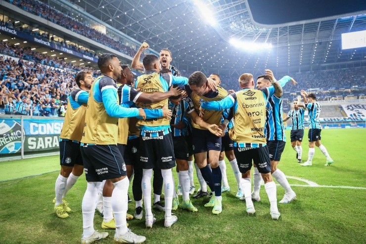 Foto: Lucas Uebel/Grêmio/Divulgação - Em casa, Grêmio venceu o GreNal 439 por 3 a 1