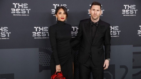 Messi y Antonella en la ceremonia de los premios "The Best".