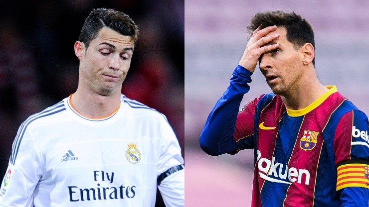 Cristiano Ronaldo y Lionel Messi en Real Madrid y Barcelona.