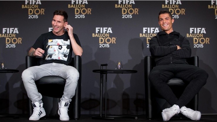 Cristiano Ronaldo y Lionel Messi, en la previa a la gala del Balón de Oro 2015