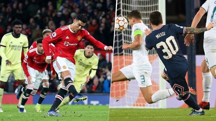 Ronaldo y Messi en sus recientes goles antes grandes ingleses.