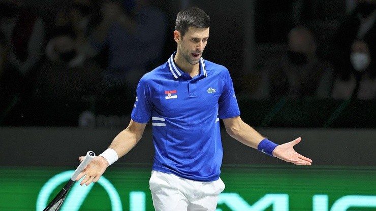 Novak Djokovic en acción.