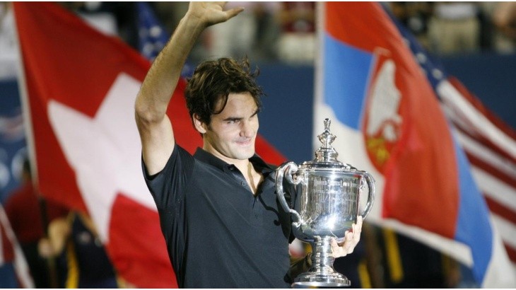 Federer vence a Djokovic en la final del US Open 2007.