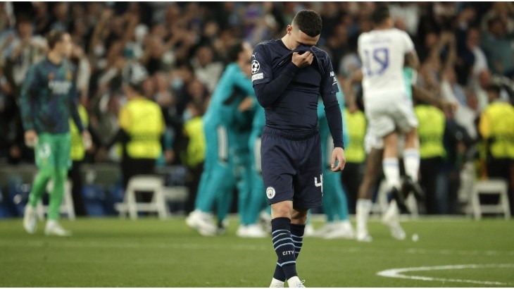 Las lágrimas de Foden tras la remontada de Real Madrid.