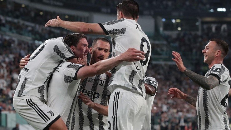 Juventus en festejo de gol.