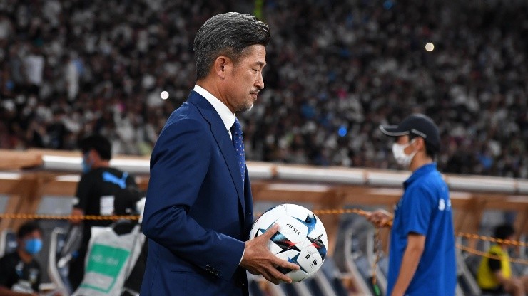 Kazuyoshi Miura, en la previa de un amistoso entre el PSG y Kawasaki Frontale