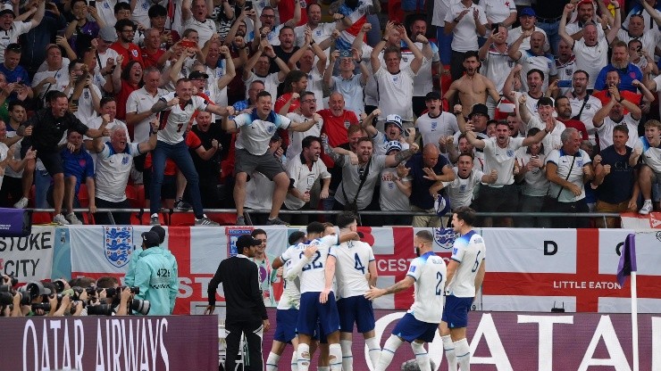Celebración de gol Inglaterra.