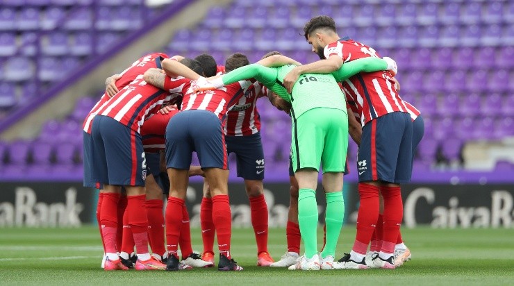 Los jugadores de Atlético Madrid previo al último partido de La Liga. Foto: Getty
