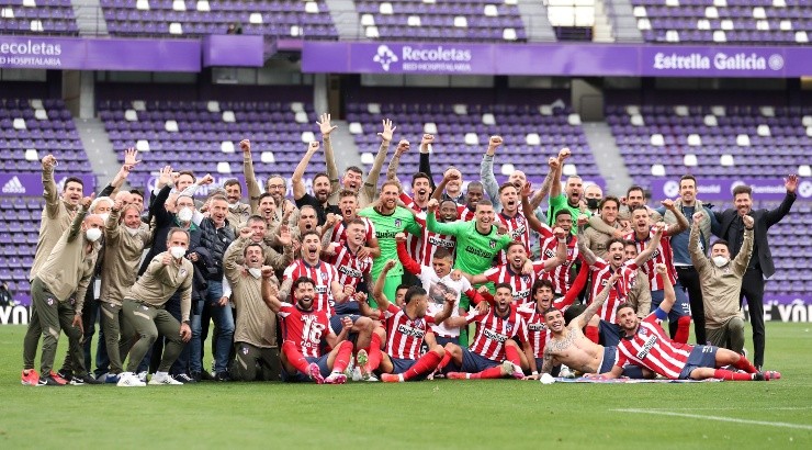 El plantel del nuevo equipo campeón de La Liga. Foto: Getty.
