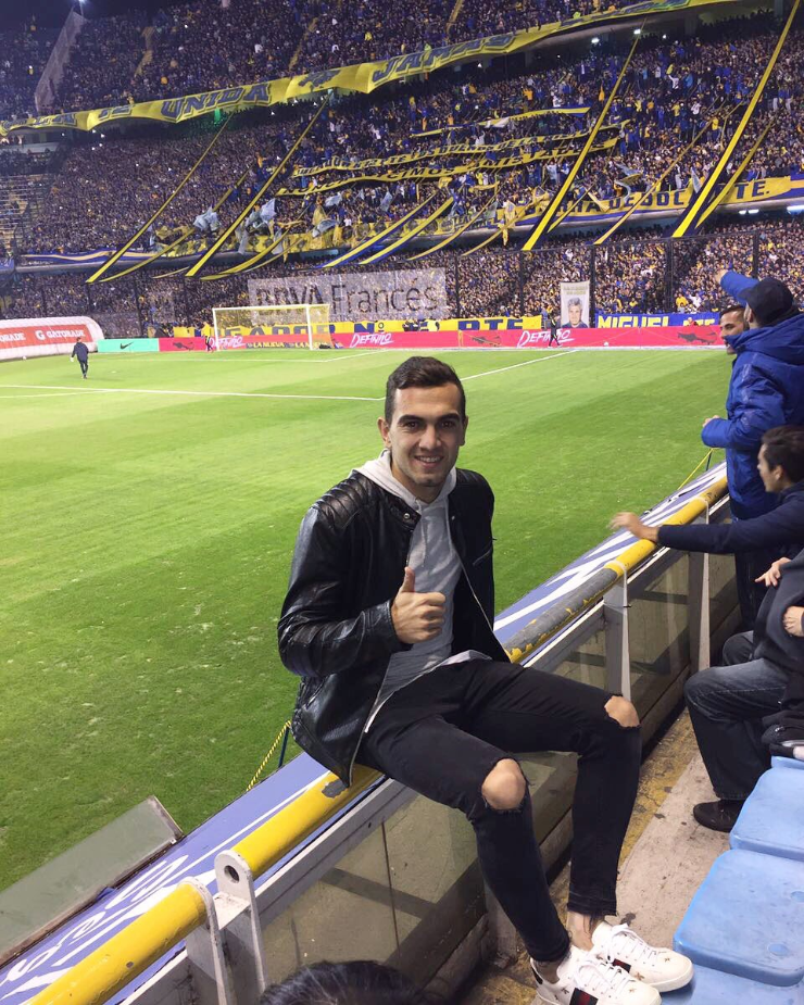 Escalante en La Bombonera.