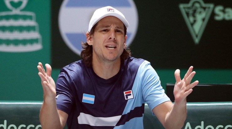 Gaudio, como capitán de Copa Davis (Getty Images)
