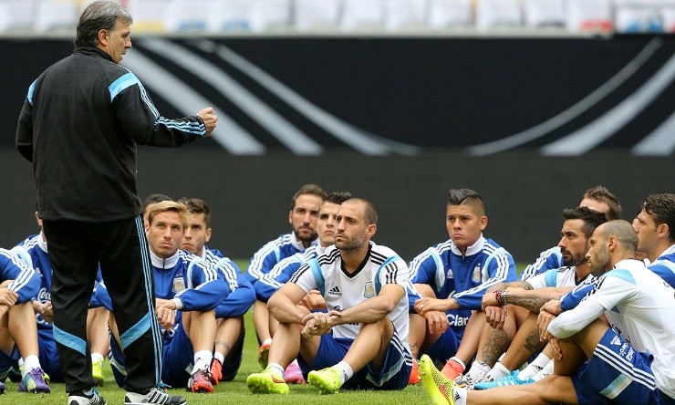 Tata Martino con la Selección de Argentina