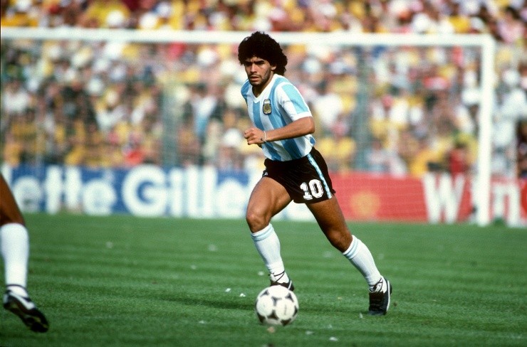 Maradona en el Mundial de España 1982.