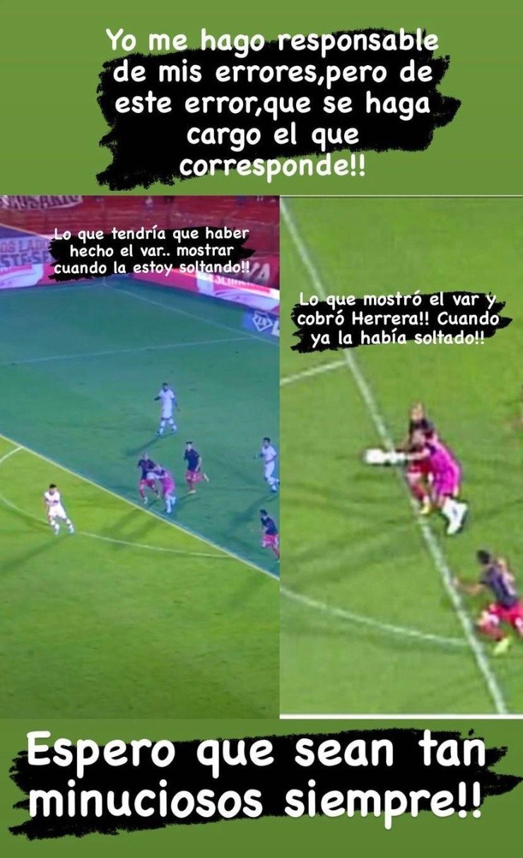 Marcos Díaz y su historia de Instagram.