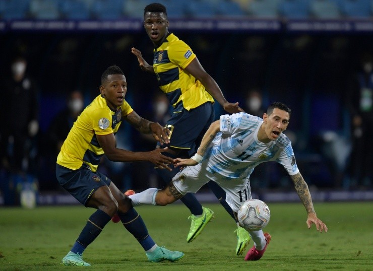 Ángel Di María y un partidazo vs. Ecuador.(Getty)