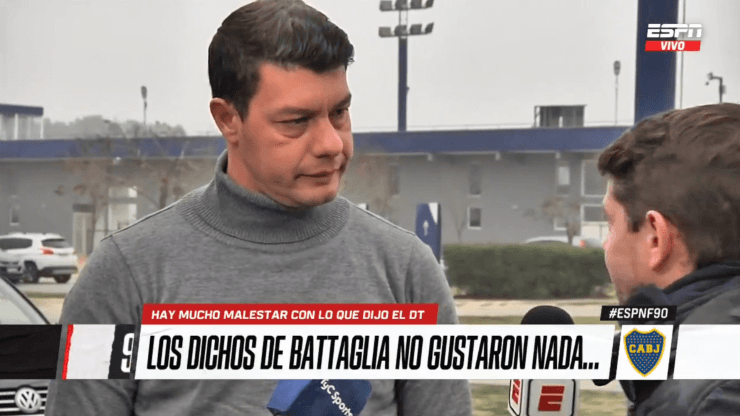 Battaglia pidió la palabra en ESPN.
