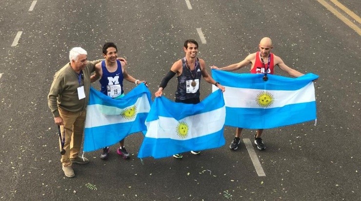 Miguel Maza, Félix Sánchez y Martín Méndez, los tres mejores argentinos (Foto Run)