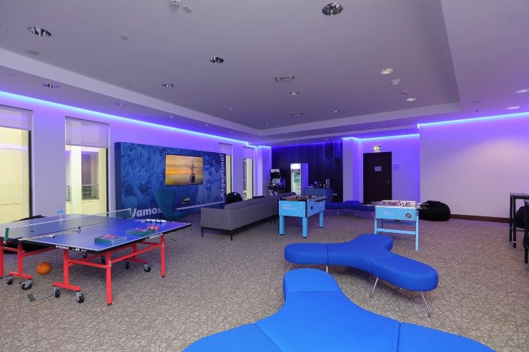 Así es la casa de la Selección Argentina en Qatar.