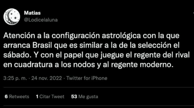 La primera parte de la predicción.