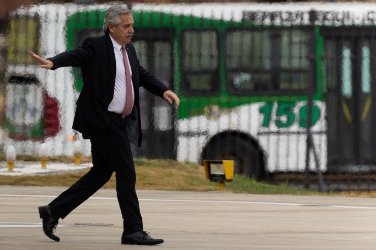 Alberto Fernández habló dela suspensión de la caravana.