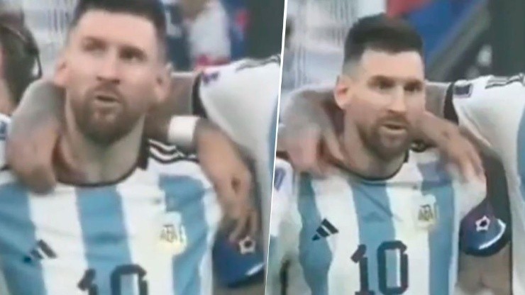 VIDEO | Muestran qué le dijo Messi al cielo antes del penal de Montiel
