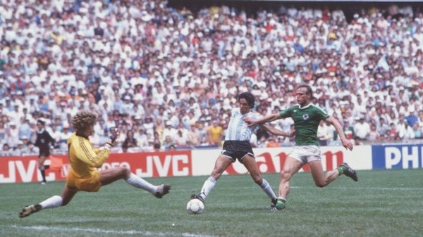 El gol de Jorge Burruchaga en la gran final.