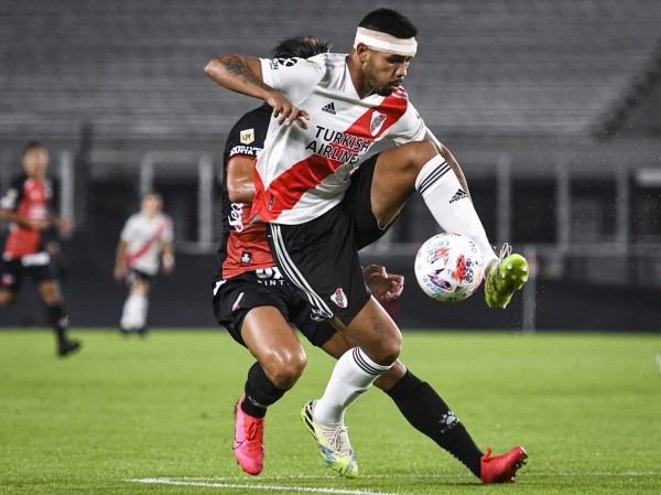 Héctor David Martínez en un partido de River. (Foto: Getty)