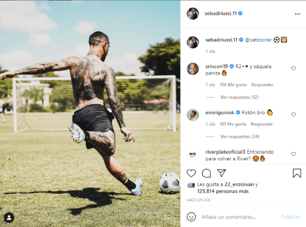 Driussi se entrena a pleno para la nueva temporada. ¿será en River?