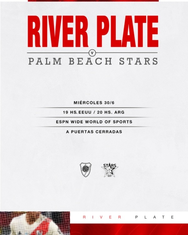 River disputa el primer amistoso de su pretemporada en Estados Unidos. (Foto: Twitter River Plate).