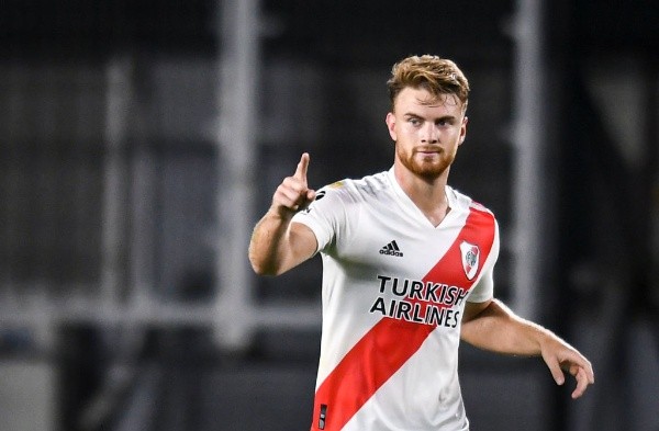 Lucas Beltrán le marcó su único gol a Colón. (Foto: Getty)