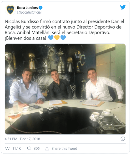 El día que Burdisso fue presentado en Boca.