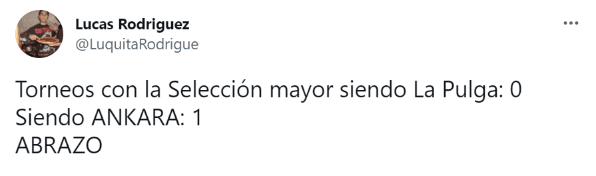 Lucas Rodríguez, el autor de Ankara, el nuevo apodo de Lionel Messi. (Foto: Twitter Luquitas Rodríguez).