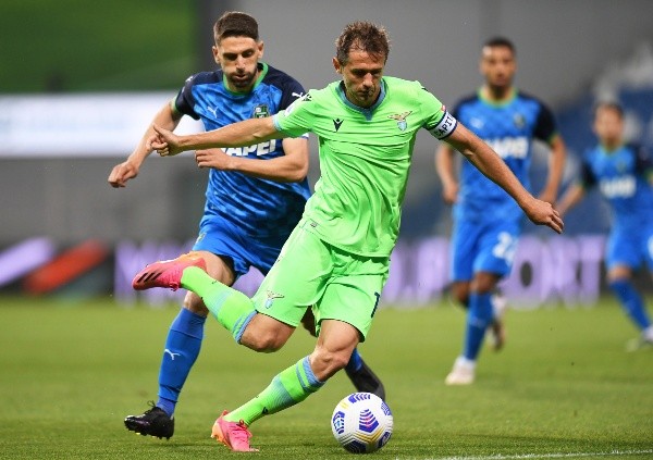La camiseta suplente de Lazio, completamente verde (Foto: Getty Images)