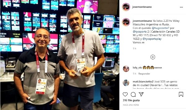 José Montesano, junto a Hugo Conte