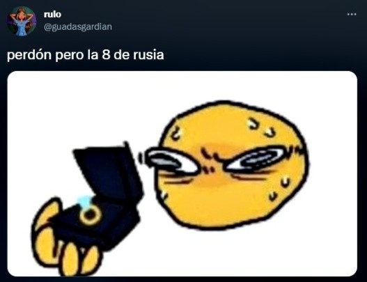 Tuit en referencia a la '8 de Rusia' del voley femenino, Nataliya Goncharova