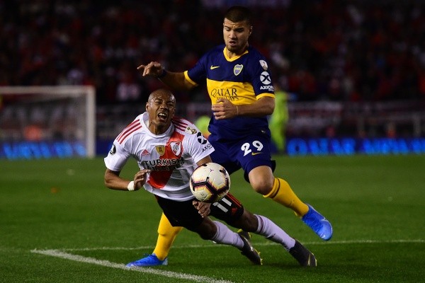 Weigandt, el único lateral con experiencia vs. River (Fabra no estará). (Foto: Getty Images)